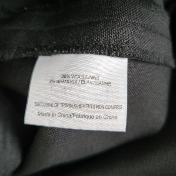 Tory Burch Flat Front Culottes Black Wide Leg Wool Mid Rise Chic Women 0 - Picture 13 of 14